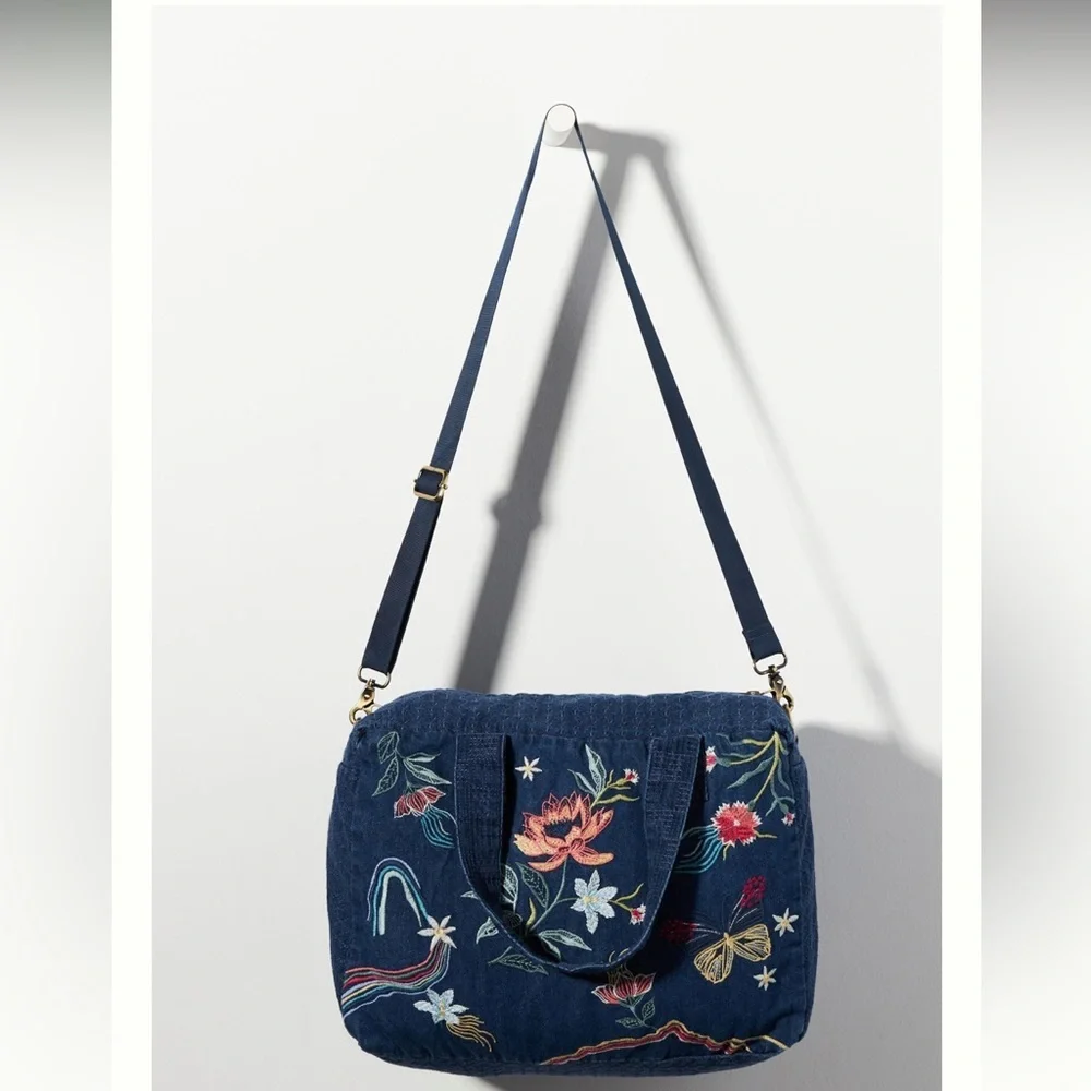 JORDAN DENIM DUFFLE TOTE BAG